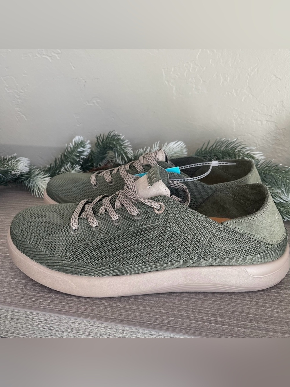 Reef Swellsole Neptune Sneakers Mens Deep Green Size 12 Slip On Shoes NEW